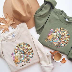 Disco Turkey Shirt - Retro Thanksgiving T-shirt - Funny Turkey Day Sweatshirt - Disco Ball Turkey Crewneck - Groovy Thanksgiving Party Shirt