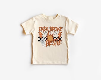 Dads Broke Bestie Shirt, Daddy's Bestie Toddler T-Shirt, Father's Day Gift From Son, Boho Father's Day Shirt