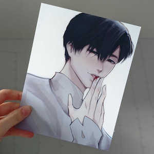 Ivan Art Print Alien Stage Fanart - Anime Wall Art, Alien Stage Ivan Poster, Aesthetic Kpop Inspired Fanart, Ivan square print, Ivan fanart