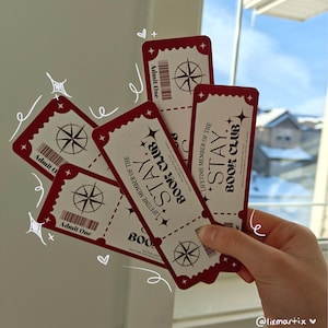 STAY Book Club Ticket Lesezeichen l Stray Kids Fan Merch, K-Pop Sammlerstück, Vintage Konzertkarte Aesthetic l Stray Kids Lesezeichen l skz Geschenk