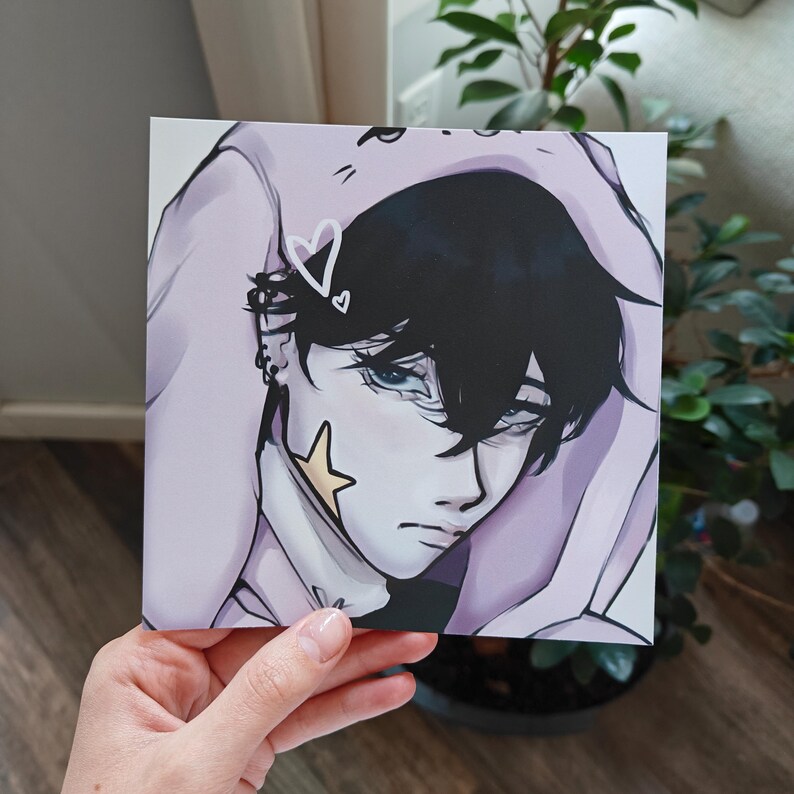 Soft-toned Megumi Fushiguro print from JJK, designed with aesthetic appeal and pastel vibes. Great for anime-themed wall art, fan collections, or unique gifts for manga lovers.
