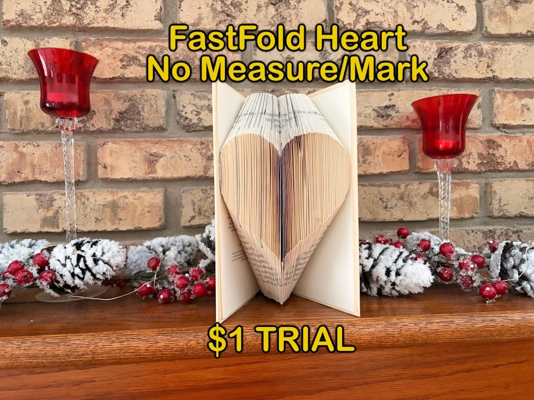 Custom Fit Heart Fastfold Book Folding Pattern - Easier Faster Hassle ...