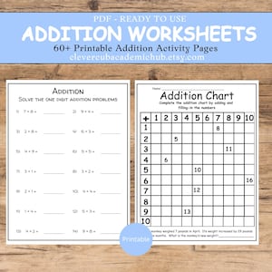 Addition Math Worksheets For Kids, Addition Practice, Regrouping, Double Digits, Math Drills and Games, Word Problems, Addition 2-4 Grade