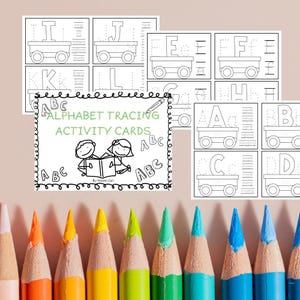 Alphabet Tracing Flash Cards, Alphabet Tracing, Coloring Flash Cards, Alphabet Practice, Handwriting, Alphabet Cards, Letter Recognition