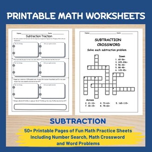 3rd Grade Subtraction Worksheets: Homeschool Math Activities (PDF ...