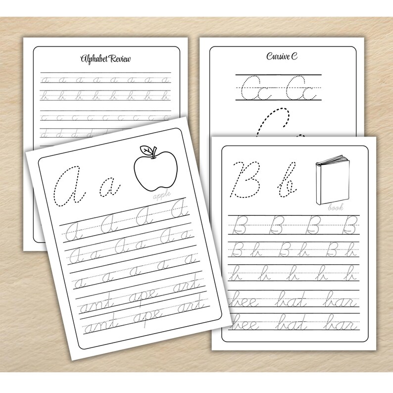 Ant In Cursive Cursive Alphabet, Script Practice Sheets, Printable Handwriting ...