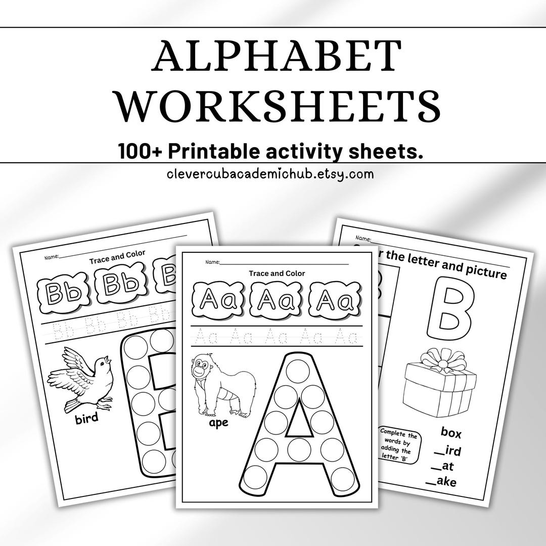 ABC Practice Worksheets, Letter Coloring Pages, Preschool Handwriting ...