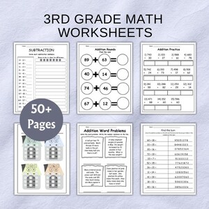 3rd Grade Math Worksheets: Multiplication Division Word Problems PDF Printable Homeschool Practice Sheets
