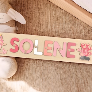 Name Puzzle With Pegs - Personalized Name Board Wooden Toy for Learning & Play, New Baby Gift, 1st Christmas Gift, First Easter Gift