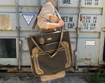 1980s Vintage Garment Bag Luggage & Travel Carry on 