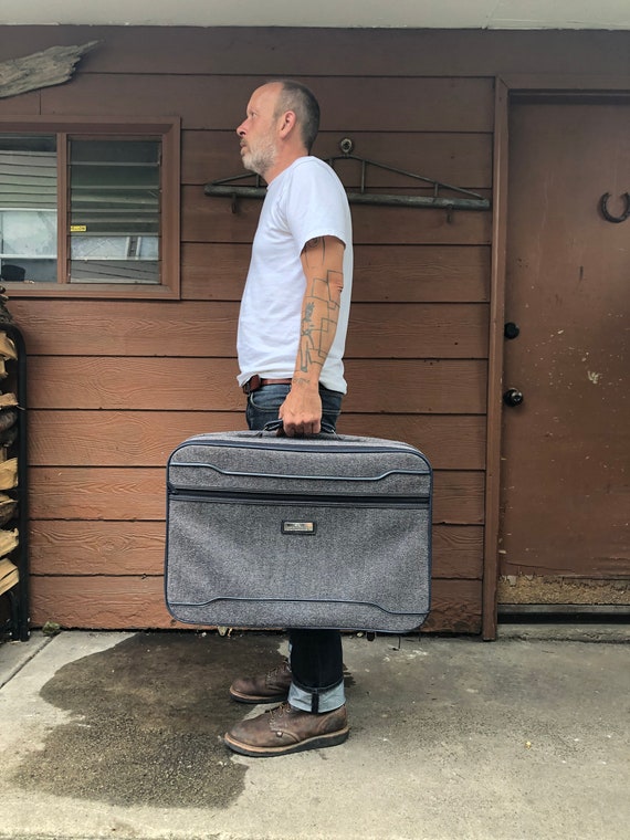 80s Suitcase Luggage Travel Bag Roll 