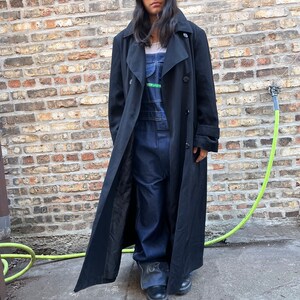 90s usa製 forecaster double chester coat USED 90S CHESTER COAT M WOOL BLK BLACK PLAIN GOOD 2-S-3DD8