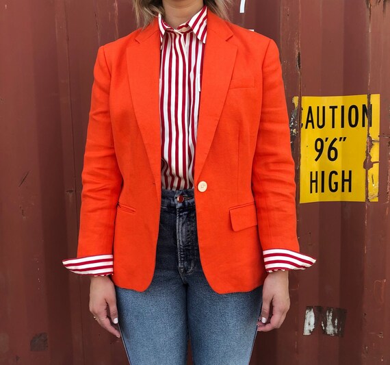 orange blazer womens