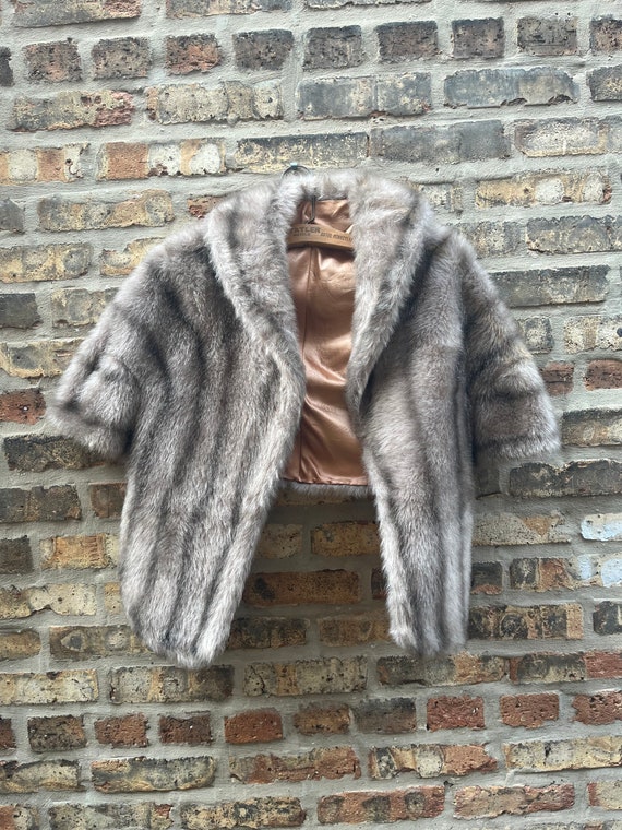 70s faux fur capelet , fur wrap , Sears , vintage 