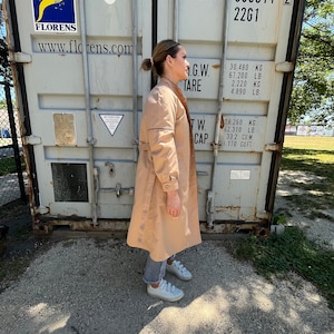 vintage 1970s  raincoat , trench, belt detail , mod retro , womens , vintage outerwear