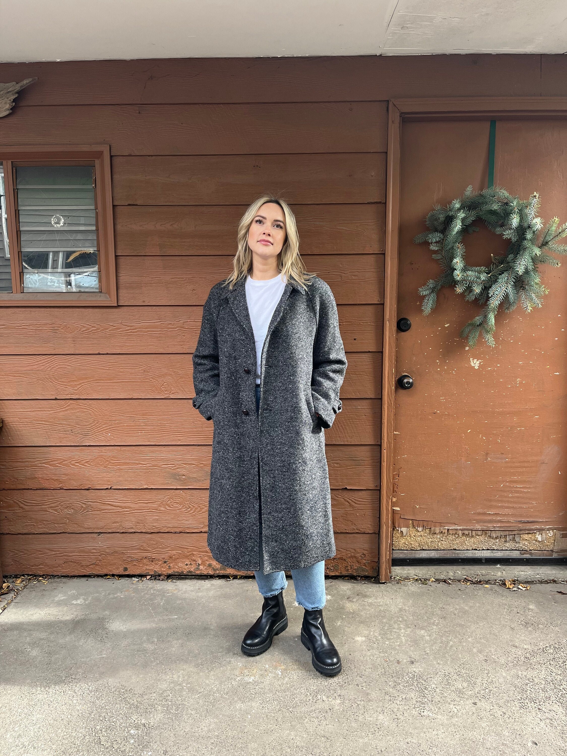 90s Christian Dior Overcoat , Wool Overcoat , Belted Coat