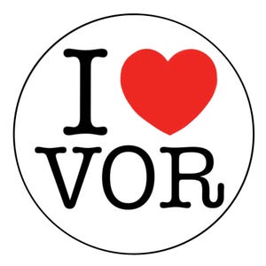 I Heart VOR Pilot Sticker | Funny Waterproof Pilot Sticker | Aviation Sticker | Waterbottle Sticker