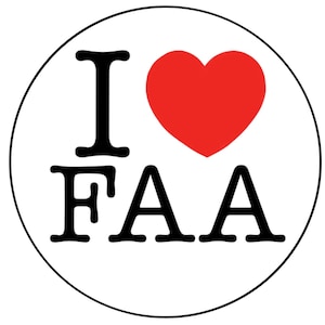 I Heart FAA Pilot Sticker | Waterproof Funny Pilot Sticker | Aviation Sticker | Waterbottle Sticker