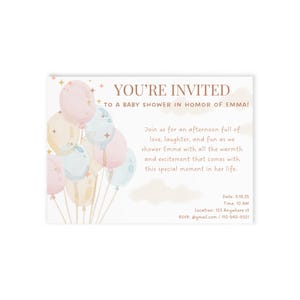 Gepersonaliseerde uitnodigingskaarten, babyshower, feestelijk evenement, feestartikelen