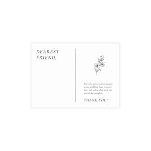 Elegante pacchetto di cartoline di nozze, biglietti di ringraziamento, design floreale, biglietti personalizzabili, perfetti per matrimoni, eventi