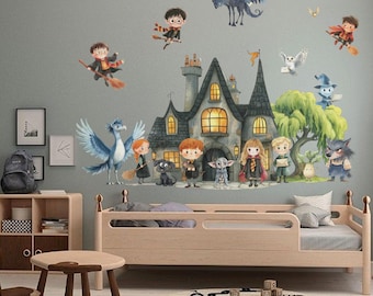 Wizarding World Wall Decal: Flying Witch, Wizard Kids Room Decor
