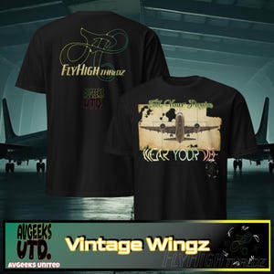Wingz vintage | T-shirt vintage AVGeek - T-shirt aviation rétro pour pilotes et amateurs d'avion