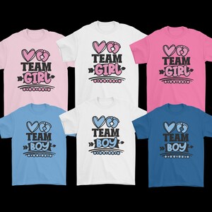 Camisetas del equipo chico y del equipo chica