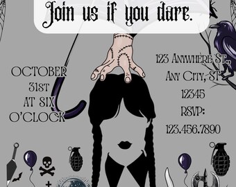 Wednesday Adam’s Digital Birthday Invitation
