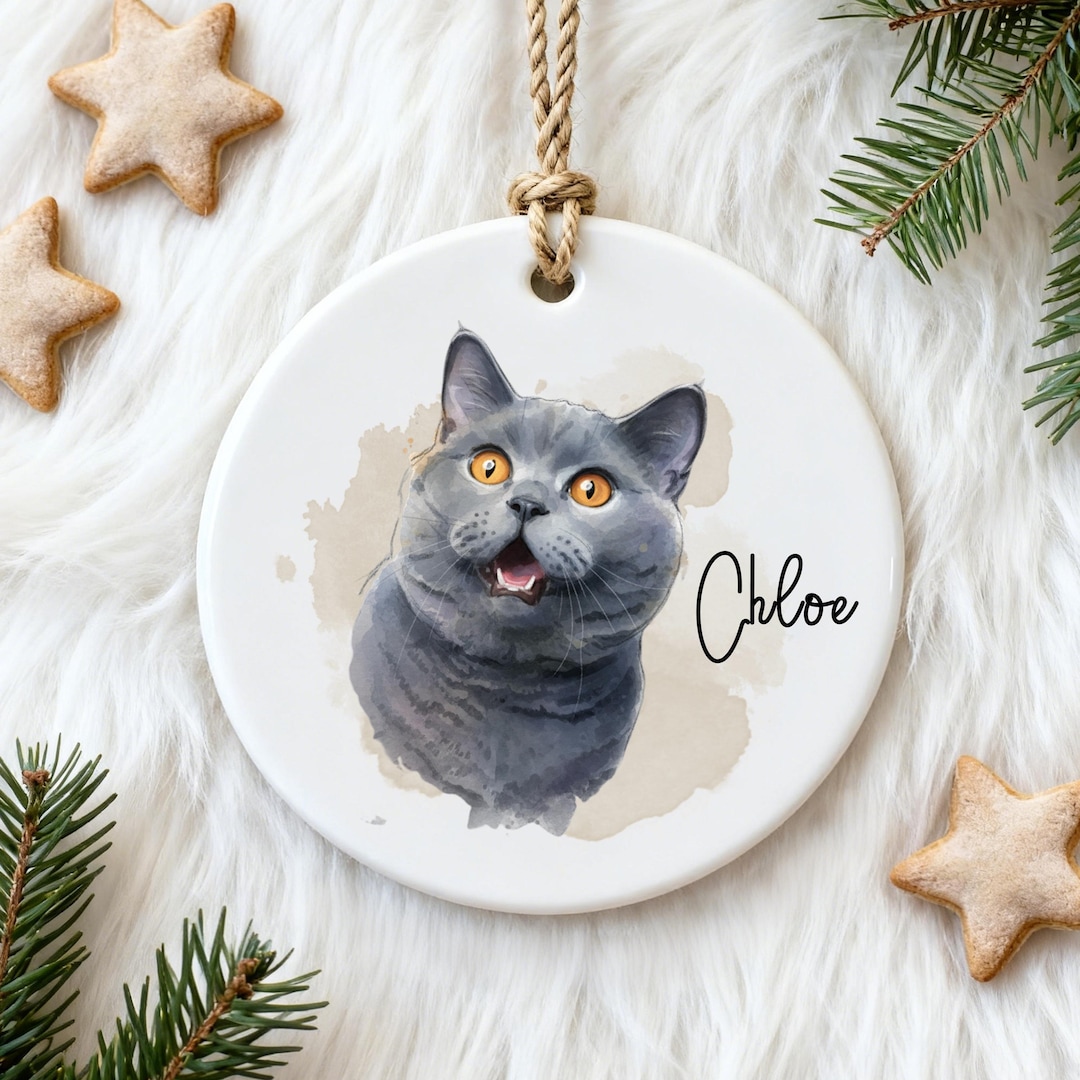 Personalized Pet Christmas Ornament Custom Dog Cat Photo Name and Text ...