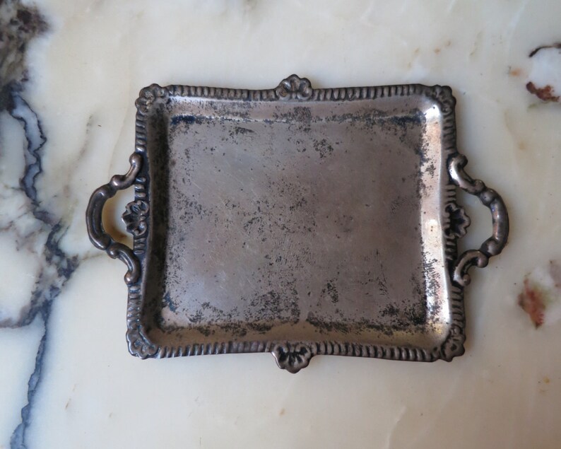 Miniature Tea Set SERVING TRAY Pewter Coffee Tea Dollhouse | Etsy