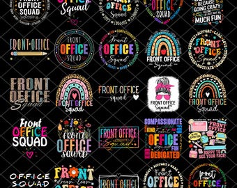 Front Office Squad Png-paket, Front Office Dream Team Png, Skolsekreterare, Tillbaka till skolan Png, Kontorspersonal Png, Digital Nedladdning