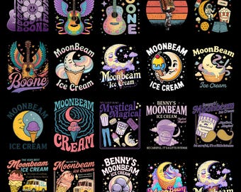Boone MoonBeam PNG-Bundle, Boone Konzert 2025 PNG, Boone Fan PNG, Fan-Geschenk-Shirt, Moonbeam PNG Konzert-Shirt PNG-Datei