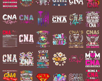 CNA PNG-paket, certifierad sjuksköterska med blommig retro leopardmotiv, sublimering, digital nedladdning