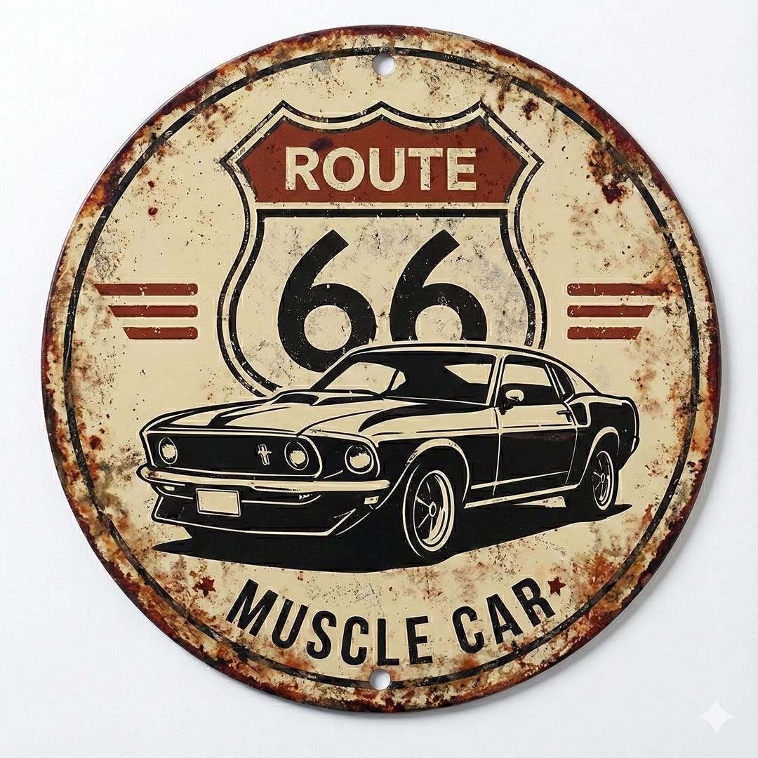 Vintage Rustic Metal Sign Garage Wall Art Man Cave Decor Enthusiast ...