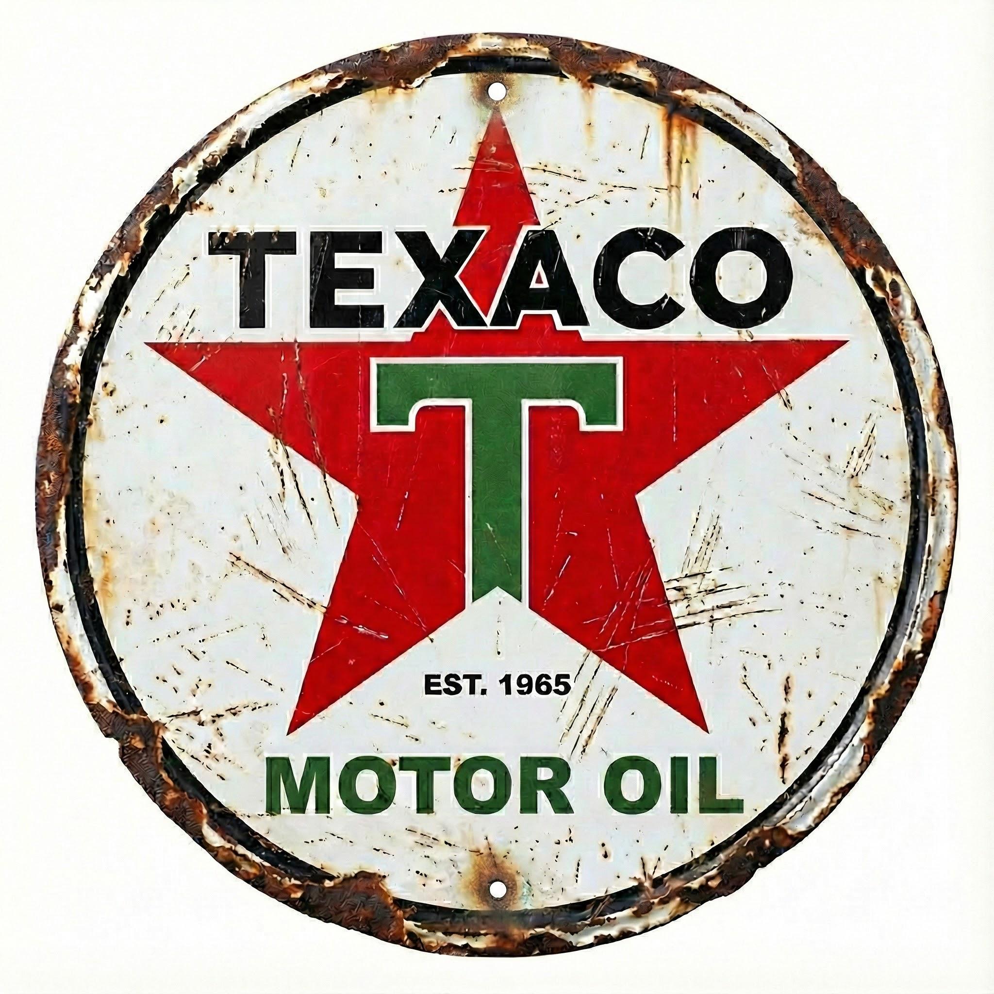 Retro Mobiloil Vinyl Sticker – Rusty Look Sign – For Car, Truck, Tool Box