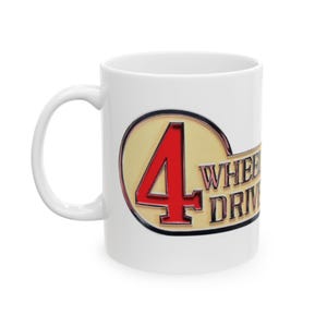 Tasse en céramique Toyota Landcruiser, design de voiture classique, tasse à café, tasse à thé, cadeau pour les amateurs de voiture, décoration de cuisine de véhicule vintage