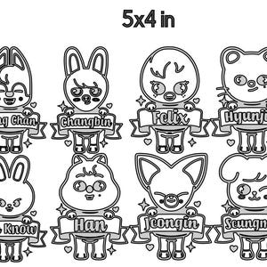 SKZOO Member Decals – Individual or Full Set | Stray Kids Inspired Vinyl Stickers