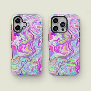 Tough Phone Case Pink Neon Cover, Phone 16 15 14 13 12 11 Pro Max XS, Phone 13 12 Mini Case, Samsung Galaxy S25 S24 S23 S22 S21 S20 Ultra