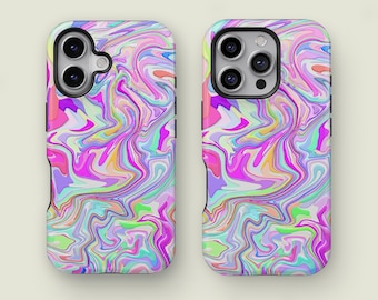 Tough Phone Case Pink Neon Cover, Phone 16 15 14 13 12 11 Pro Max XS, Phone 13 12 Mini Case, Samsung Galaxy S25 S24 S23 S22 S21 S20 Ultra