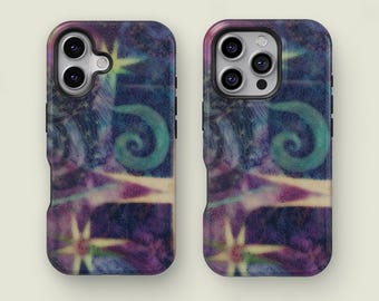Abstract Whimsy Trippy Cosmic Spiral Phone Case, Psychedelic Galaxy Y2K Aesthetic Cover, Space Art iPhone 17 16 15 14 13, Samsung Galaxy S26