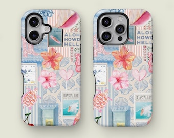 Summer Vibes-telefoonhoesje, preppy schattig esthetisch hoesje, iPhone 16 15 14 13 12 Pro Max XS, iPhone 13 12 mini-hoesje, Samsung Galaxy S25 S24 Ultra