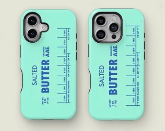 Retro Salted Butter Phone Case, Vintage Dairy Packaging Design for iPhone 17 16 15 14 13 12 Pro Max,  Samsung Galaxy S23 S24 S25