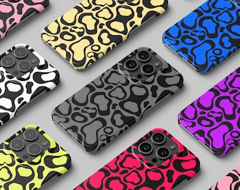 Abstract Y2K Phone Case Colorful Retro Pattern iPhone 17 16 15 14 13 12 Pro Max, Samsung Galaxy S23 S24 S25, Trendy Aesthetic Gift for Her