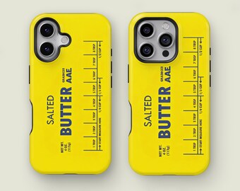 Butter Phone Case for iPhone 17 16 15 14 13 12 Pro Max Mini, Vintage Salted Butter Protective Cover for Samsung Galaxy S23 S24 S25