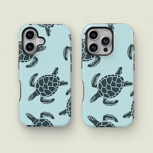 Cute Sea Turtle Phone Case, Ocean Themed, Phone 16 15 14 13 12 11 Pro Max XS, Phone 13 12 Mini Case, Samsung Galaxy S25 S24 S23 S22 Ultra