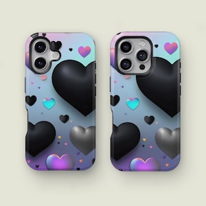 Simple Heart Slim/Tough Phone Case, Spring Gifts, Colorful Phone Case, iPhone 16 15 14 13 12 11 Pro Max XS, Samsung Galaxy S25 S24 S23 Ultra
