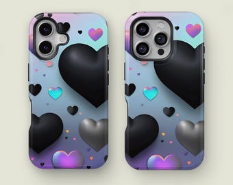Funda delgada y resistente con diseño de corazón sencillo, ideal para regalar en primavera. Funda colorida para iPhone 17, 16, 15, 14, 13, 12, 11 Pro Max y Samsung Galaxy S25, S24 y S23 Ultra.