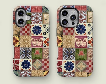 Vintage Collage Aesthetic Phone Case, Abstract Phone Case, iPhone 16 15 14 Pro Max XS, iPhone 13 12 Mini Case, Samsung Galaxy S25 S24 Ultra
