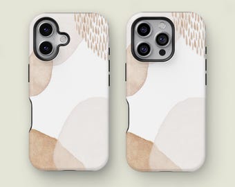 Light Abstract Shapes Phone Case, iPhone 17 16 15 14 13 12 11 Pro Max XS, Samsung Galaxy S25 S24 S23 S22 S21 S20 Ultra