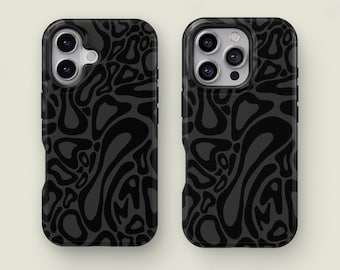 Racing Driver Black Phone Case, Abstract Magsafe Tough Phone Case, F1 Driver, iPhone 17 16 15 14 13 12 Pro Max, Samsung Galaxy S25 S24 Ultra